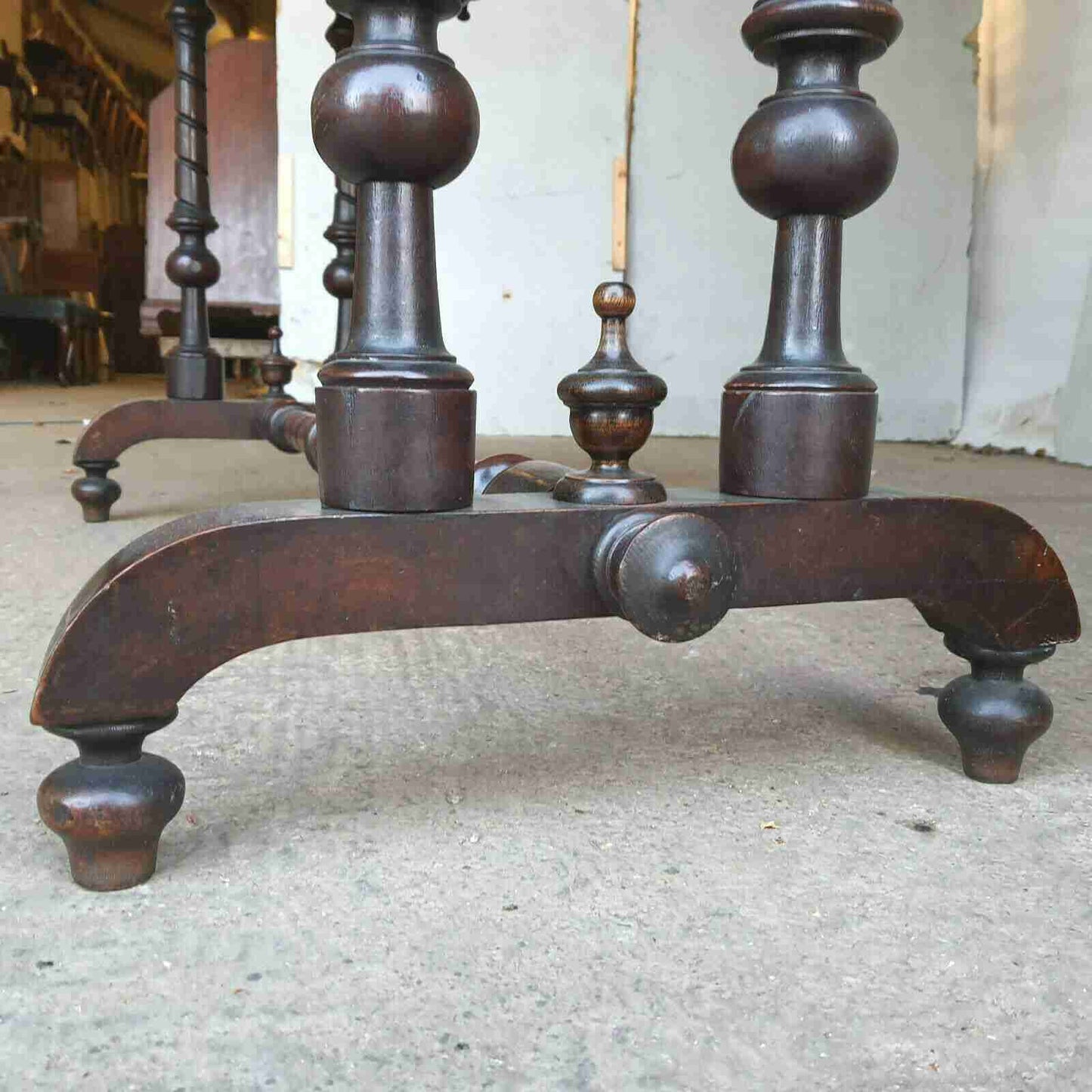 antique serpentine victorian console server hall ocassional buffet table rope