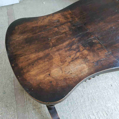 antique serpentine victorian console server hall ocassional buffet table rope