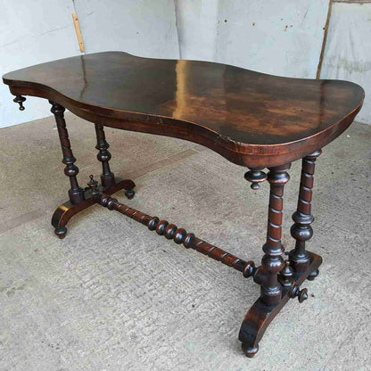 antique serpentine victorian console server hall ocassional buffet table rope