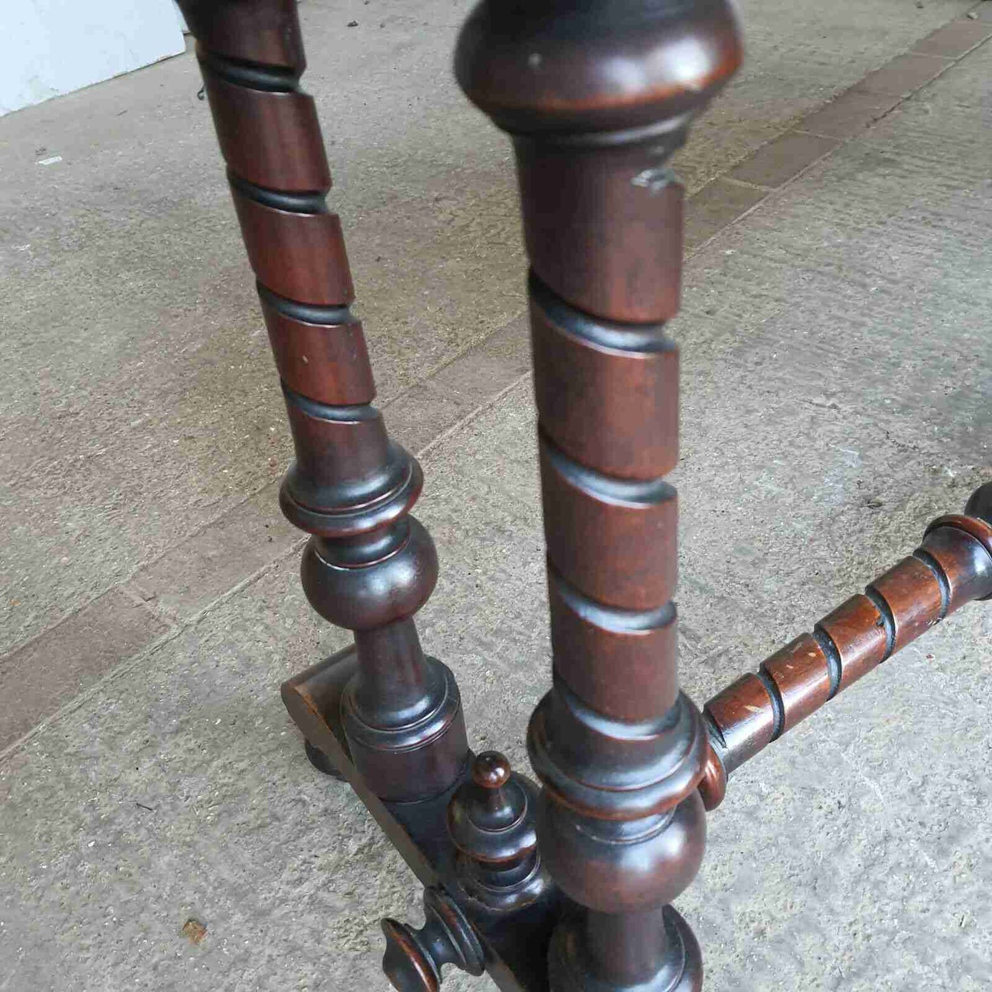 antique serpentine victorian console server hall ocassional buffet table rope