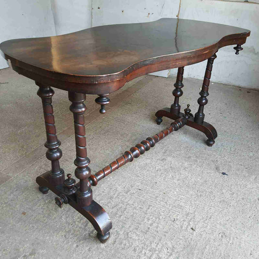 antique serpentine victorian console server hall ocassional buffet table rope