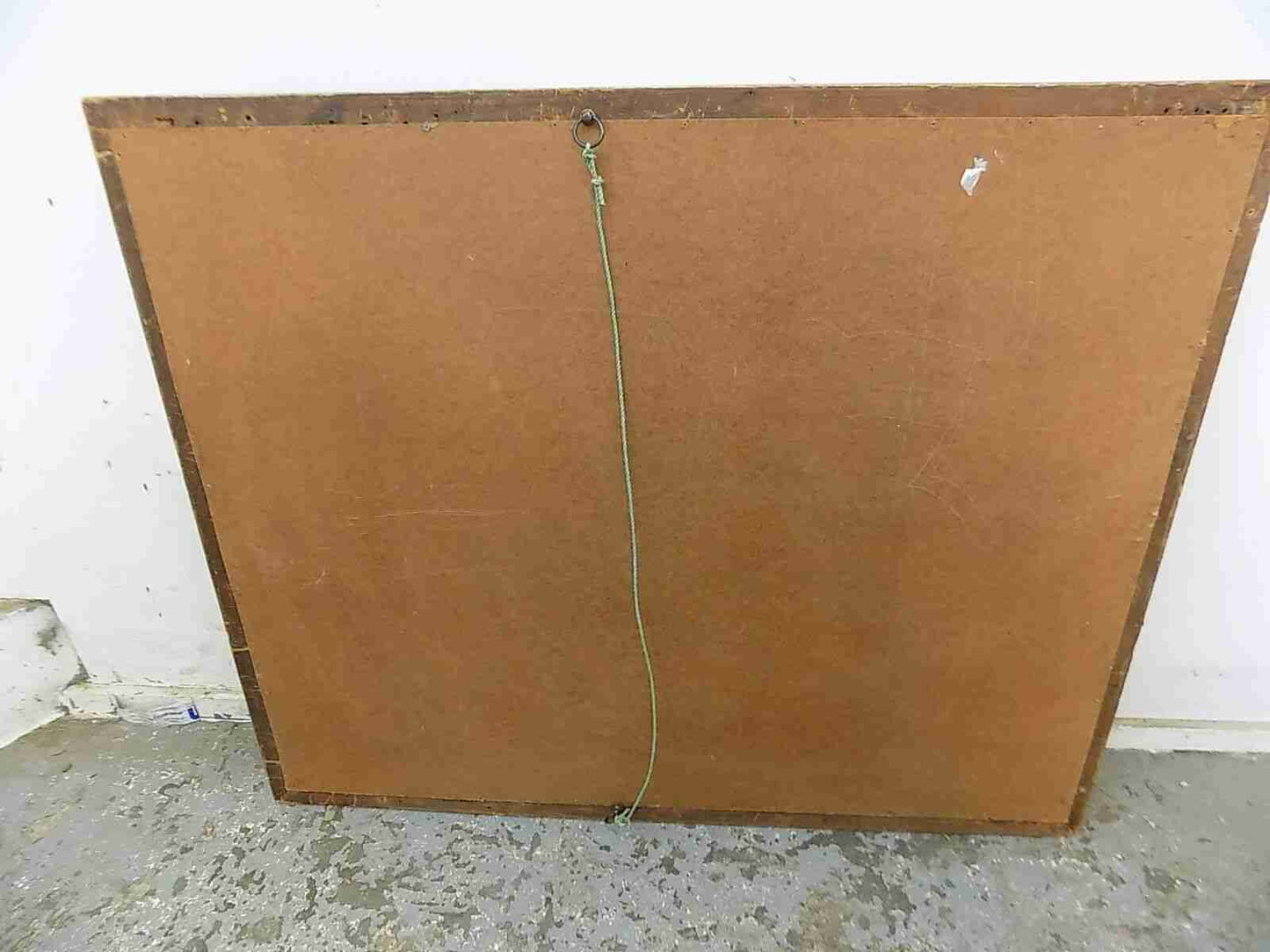 Antique Victorian large rectangle shabby gold mirror