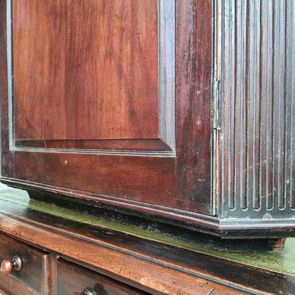antique victorian mahogany single door corner cabinet shelves cabinet cupboard