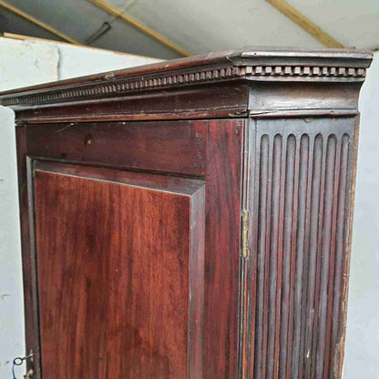 antique victorian mahogany single door corner cabinet shelves cabinet cupboard