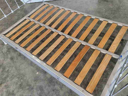 Antique Victorian cast iron small double bed frame + base