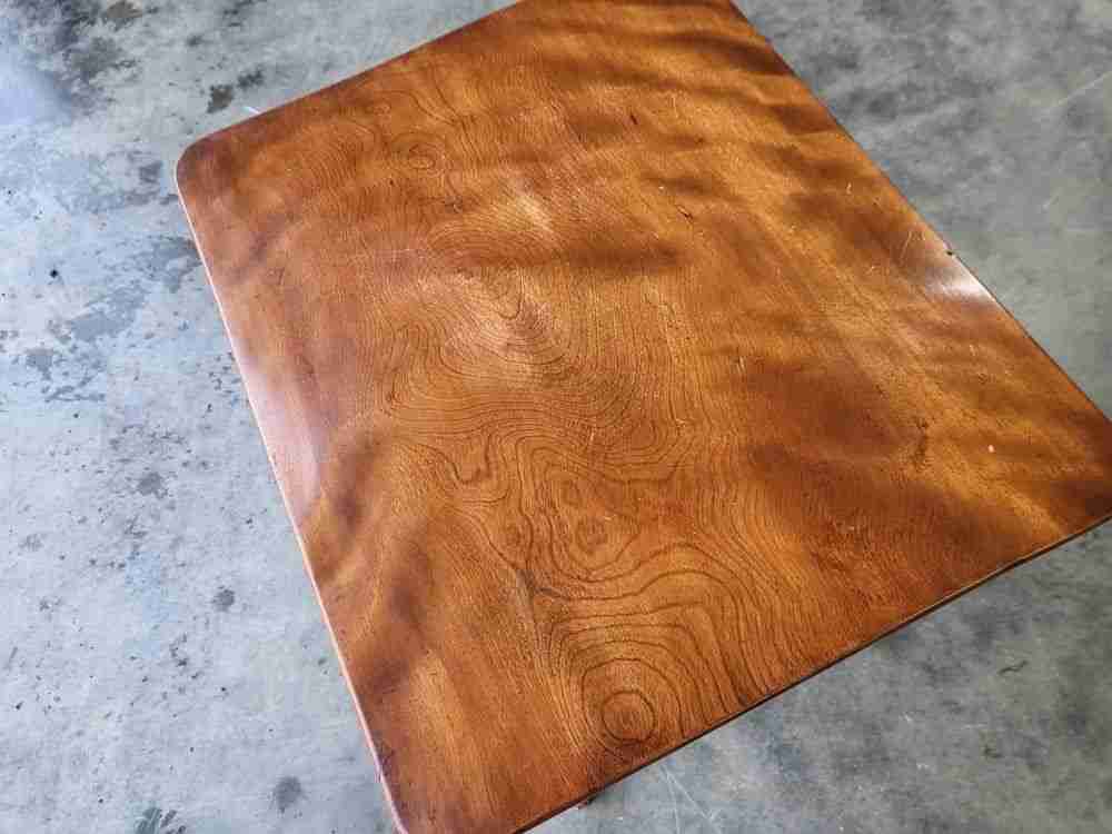 Antique small square tilt top occasional side end dining table