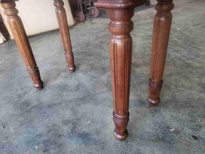 Antique serpentine extending dining occasional hall desk table