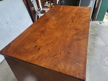 Antique Edwardian 2 over 3 chest of drawers bracket feet