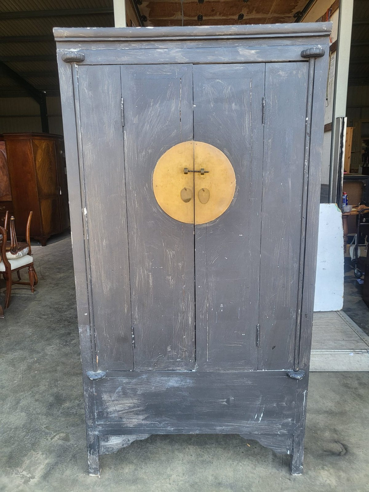 Large Chinese wardrobe linen press cupboard drawers cabinet