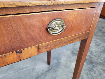 Antique Edwardian small 2 drawer writing hall table desk