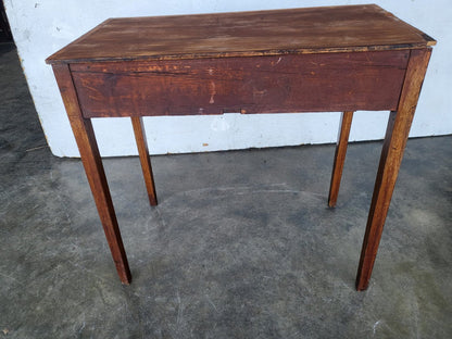Antique Edwardian small 2 drawer writing hall table desk