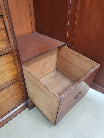 Antique Victorian breakdown compactum wardrobe drawers cupboard