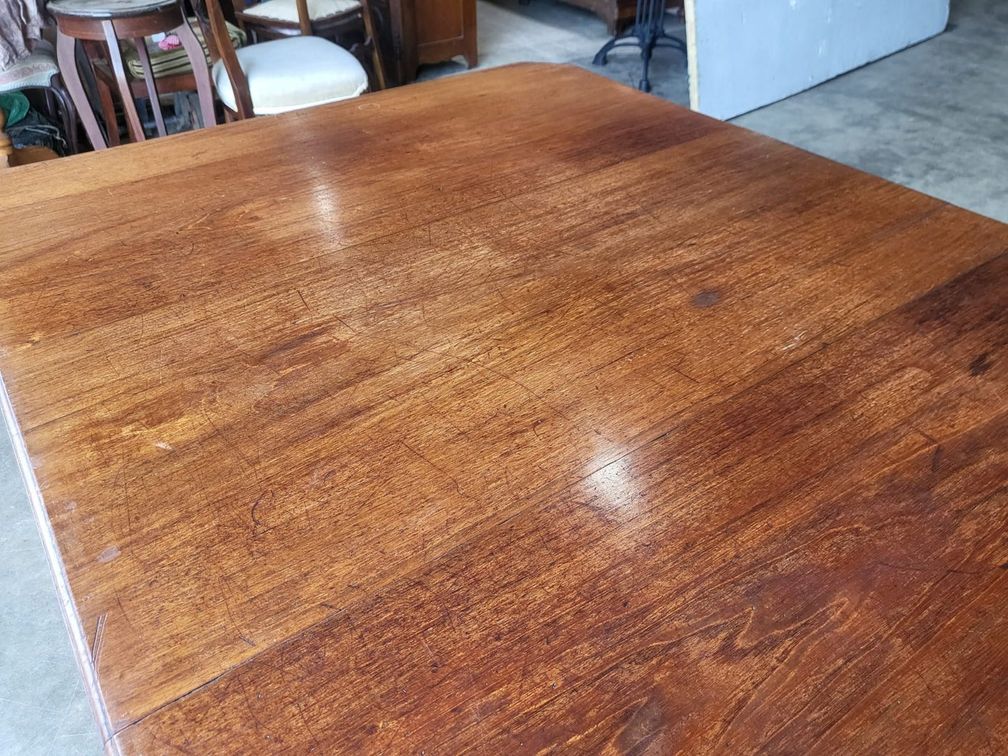 Antique Victorian wind out extending dining table seat 6