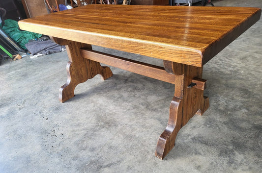 Breakdown refectory dining table seat to 8 flat pack