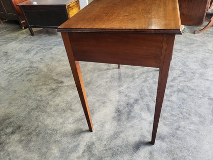Antique Edwardian small 2 drawer desk serving hall table