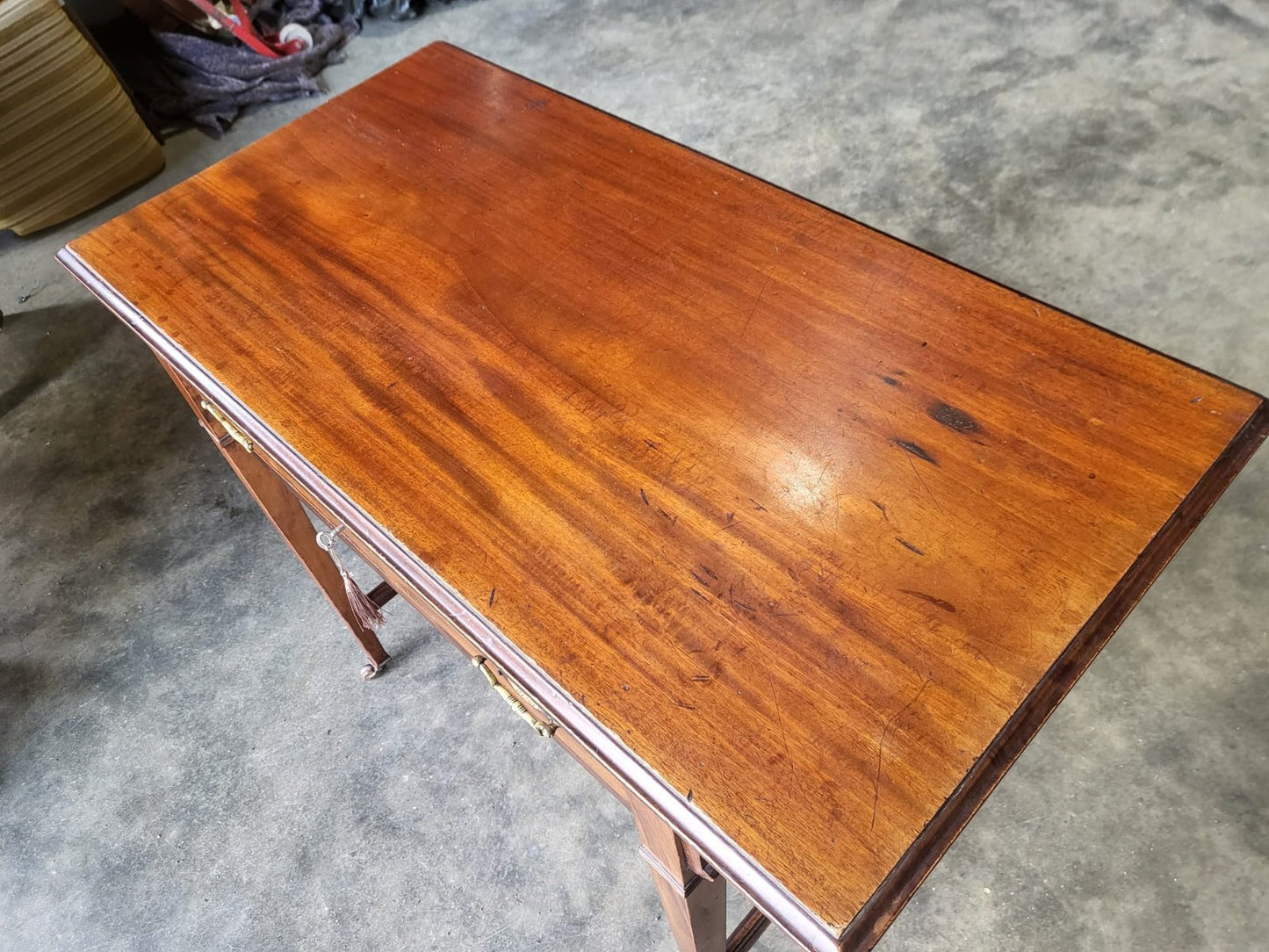 Antique Edwardian single drawer work sewing hall table desk