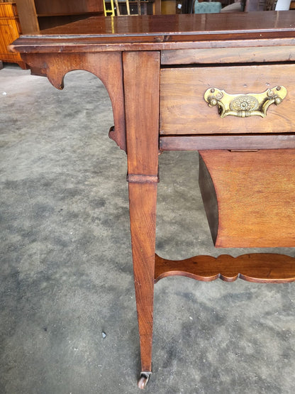 Antique Edwardian single drawer work sewing hall table desk