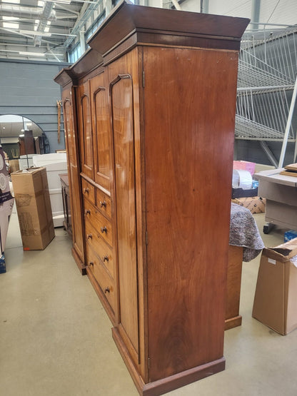 Antique Victorian breakdown compactum wardrobe drawers cupboard