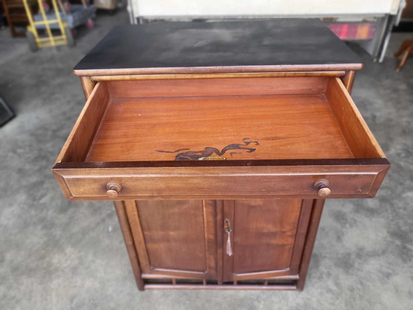 Vintage chest of drawers cabinet cupboard tray drawers