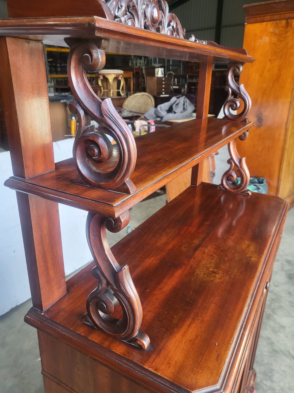 Antique slim small chiffonier sideboard gallery cabinet