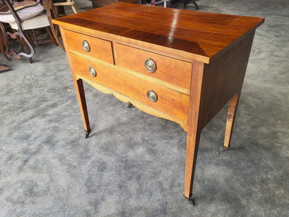 Antique Edwardian low boy sideboard hall table server drawers