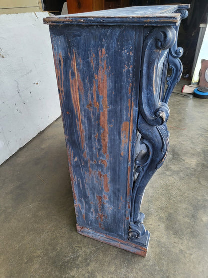 Antique painted small sideboard cupboard chiffonier