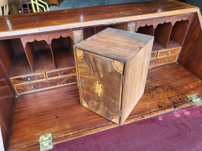 Antique mahogany small bureau desk drawers dressing table