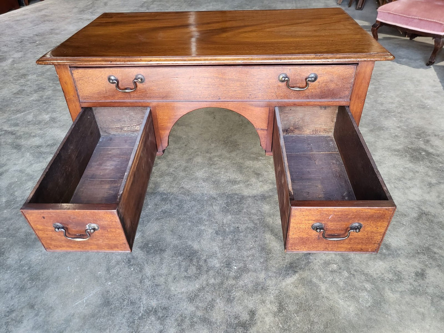 Antique Victorian mahogany tall boy small serving hall table sideboard
