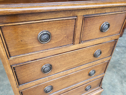 Small antique repro 2 over 3 side end chest of drawers