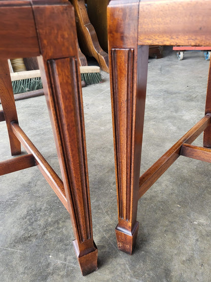 Antique repro six shield back dining chairs 2x carvers cream