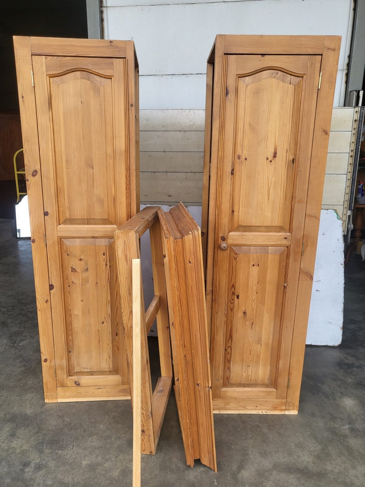 Pine breakdown double wardrobe 4 parts bedroom
