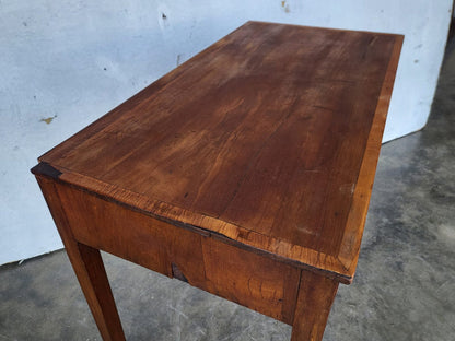 Antique Edwardian small 2 drawer writing hall table desk