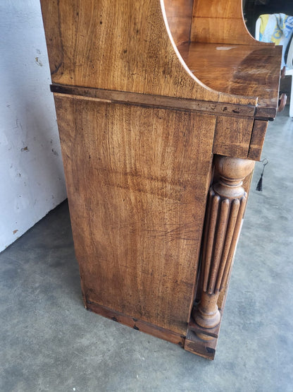 Antique Victorian mahogany chiffonier sideboard gallery shelves