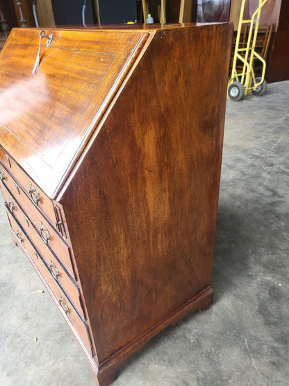 Antique mahogany small bureau desk drawers dressing table