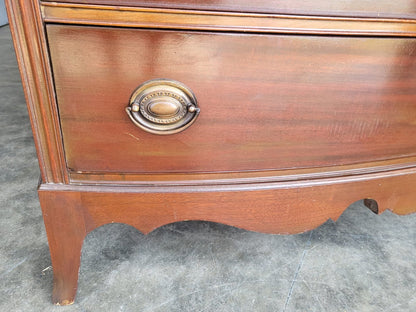 Antique repro bow front chest on chest chest of drawers splayed legs