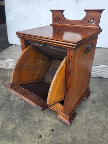 Antique Edwardian side end lamp table storage coal perdonium