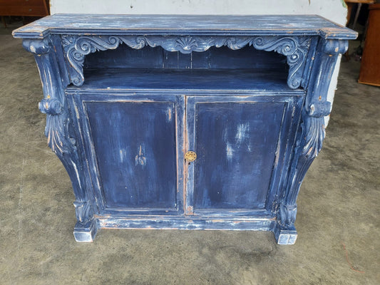 Antique painted small sideboard cupboard chiffonier