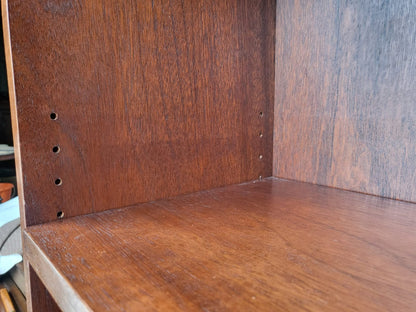Antique repro large freestanding open bookcase adjustable shelves