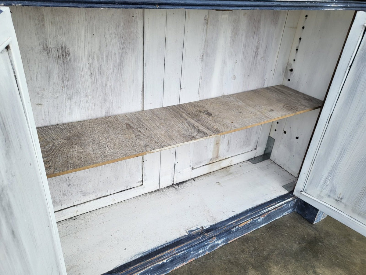 Antique painted small sideboard cupboard chiffonier