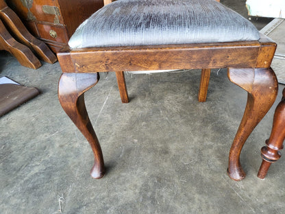 4 x antique Victorian mixed dining chairs drop in seats