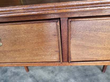 Antique Edwardian small 2 drawer desk serving hall table