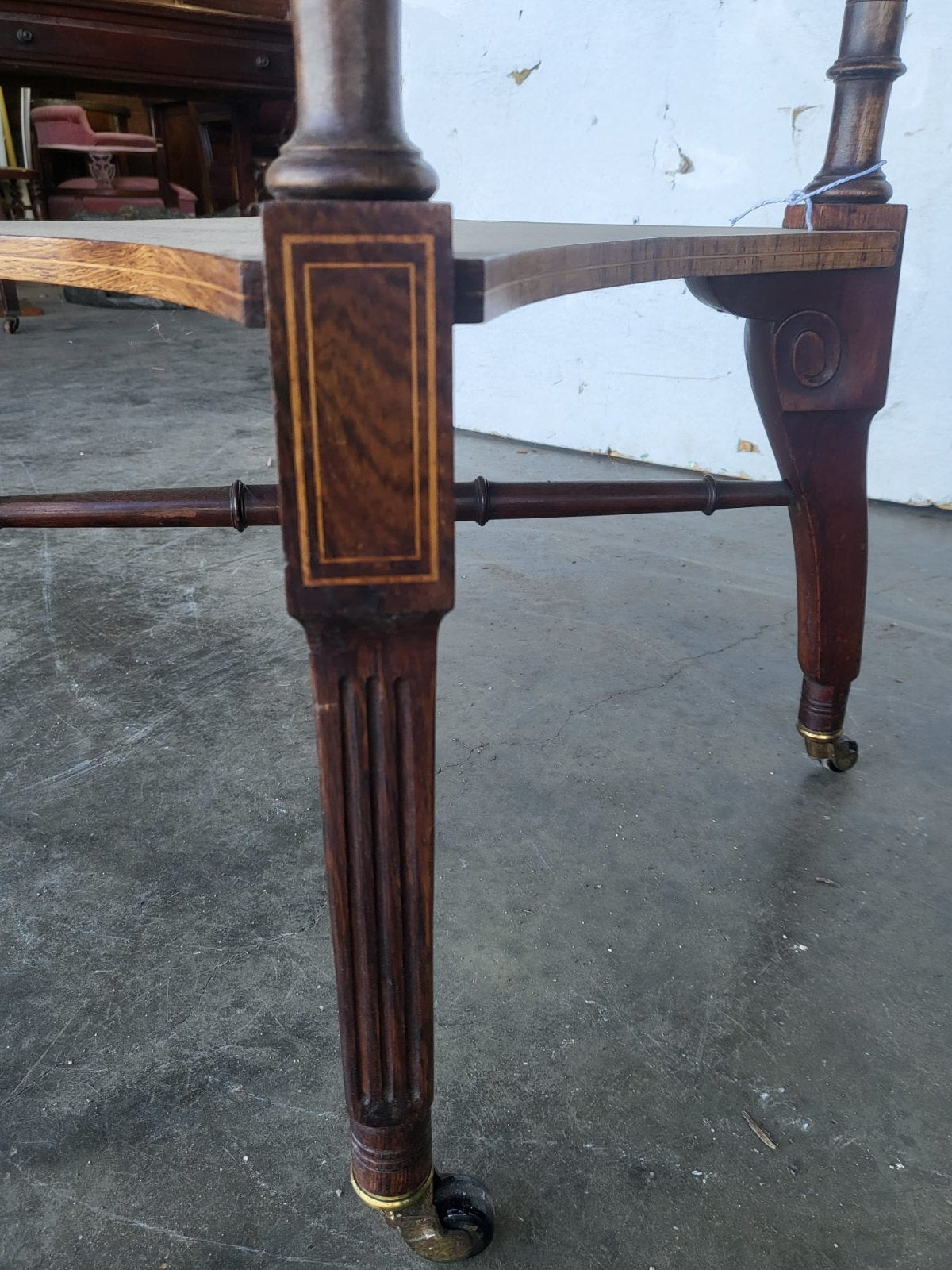 Antique Victorian Rosewood octagonal inland 2 tier side lamp occasional table