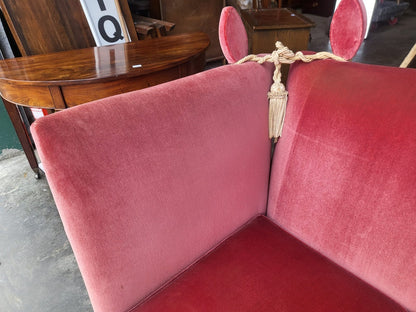 Vintage Pink 3 seat drop arm knole sofa settee day bed foam cushions
