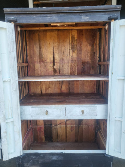 Large Chinese wardrobe linen press cupboard drawers cabinet