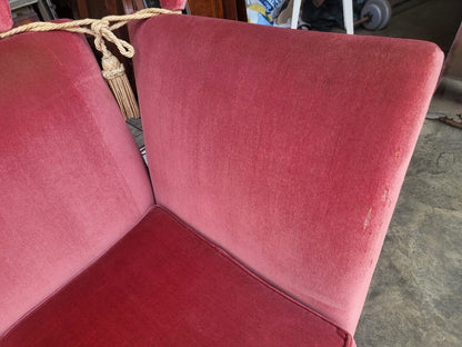Vintage Pink 3 seat drop arm knole sofa settee day bed foam cushions