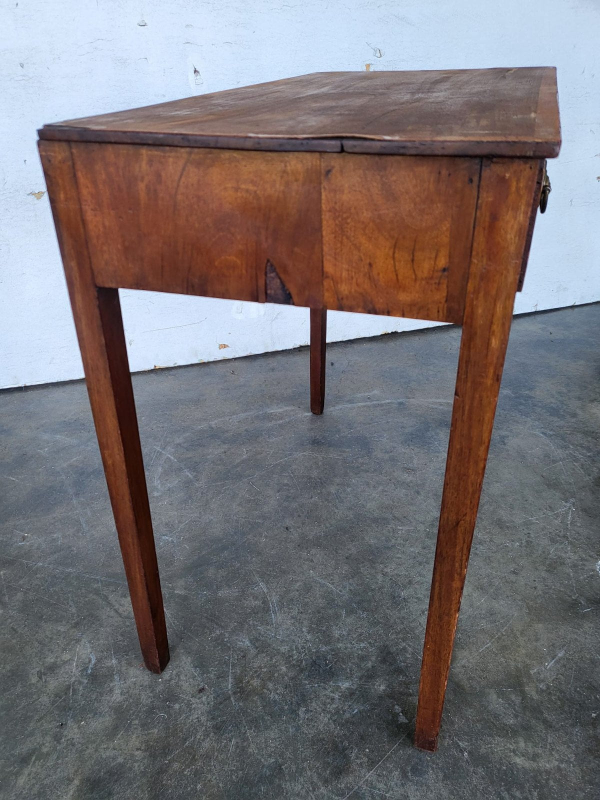Antique Edwardian small 2 drawer writing hall table desk