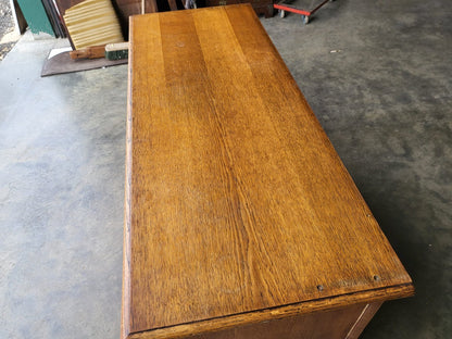 Antique Deco 1930 oak 3 drawer 2 door sideboard cupboard