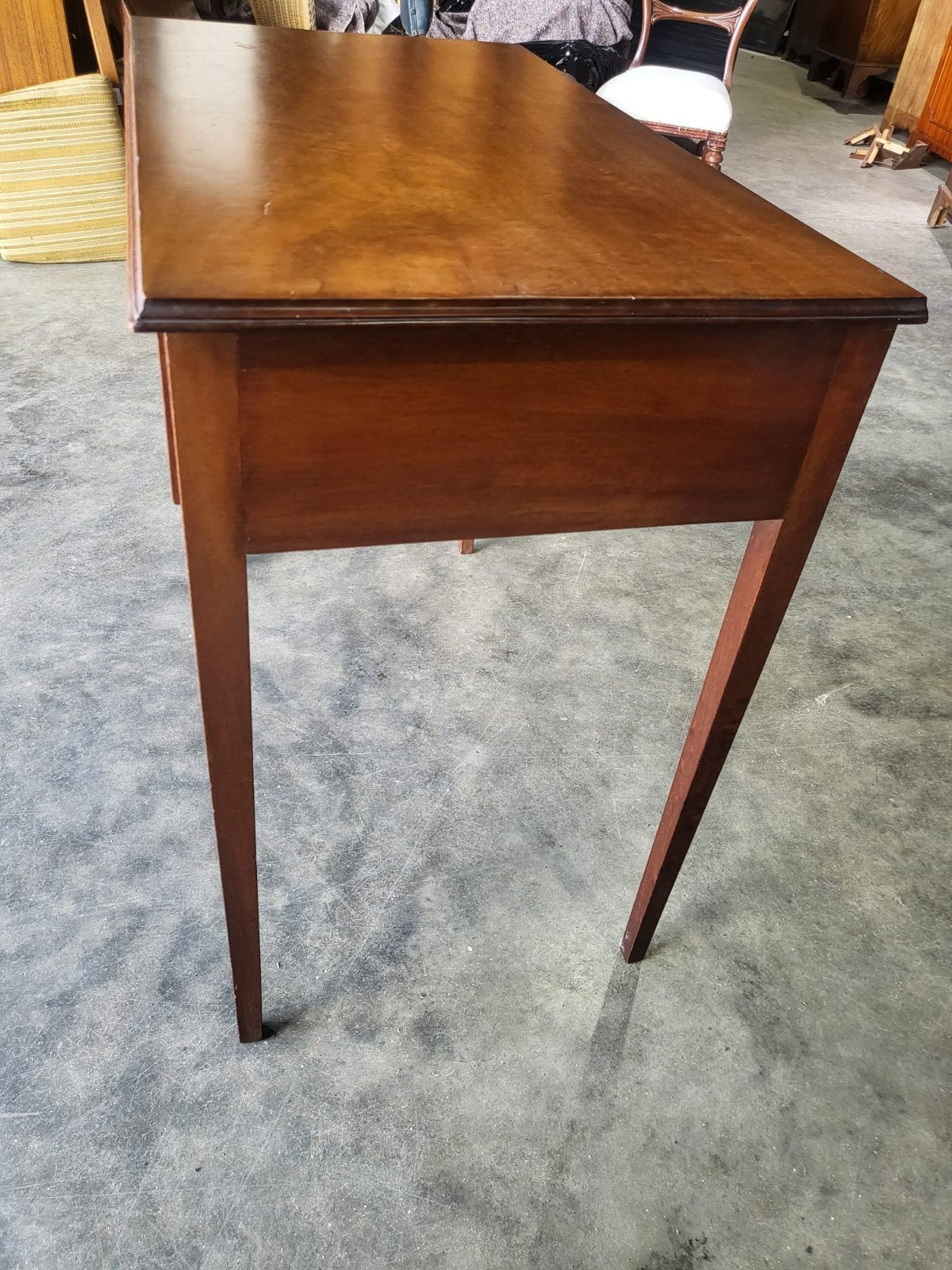 Antique Edwardian small 2 drawer desk serving hall table