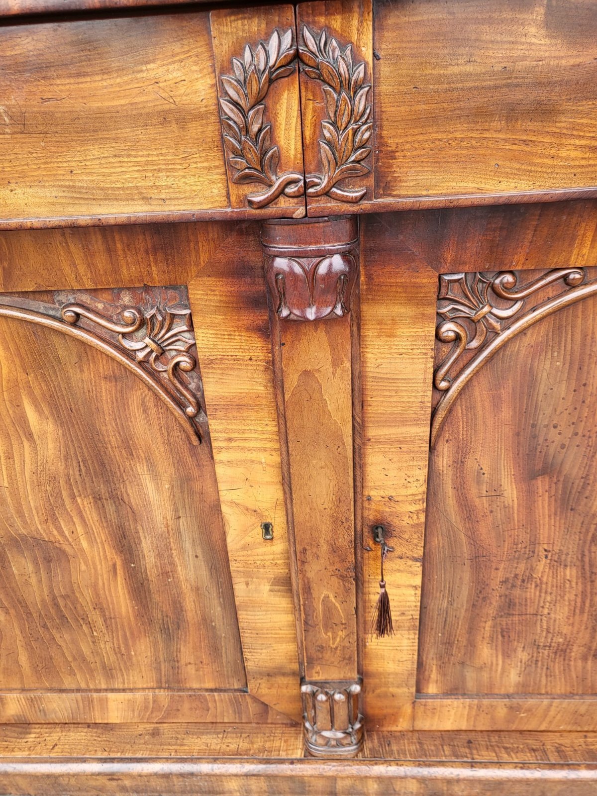 Antique Victorian chiffonier sideboard gallery drawers cupboard