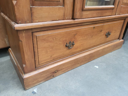 Antique Edwardian walnut single mirrored door double wardrobe bedroom